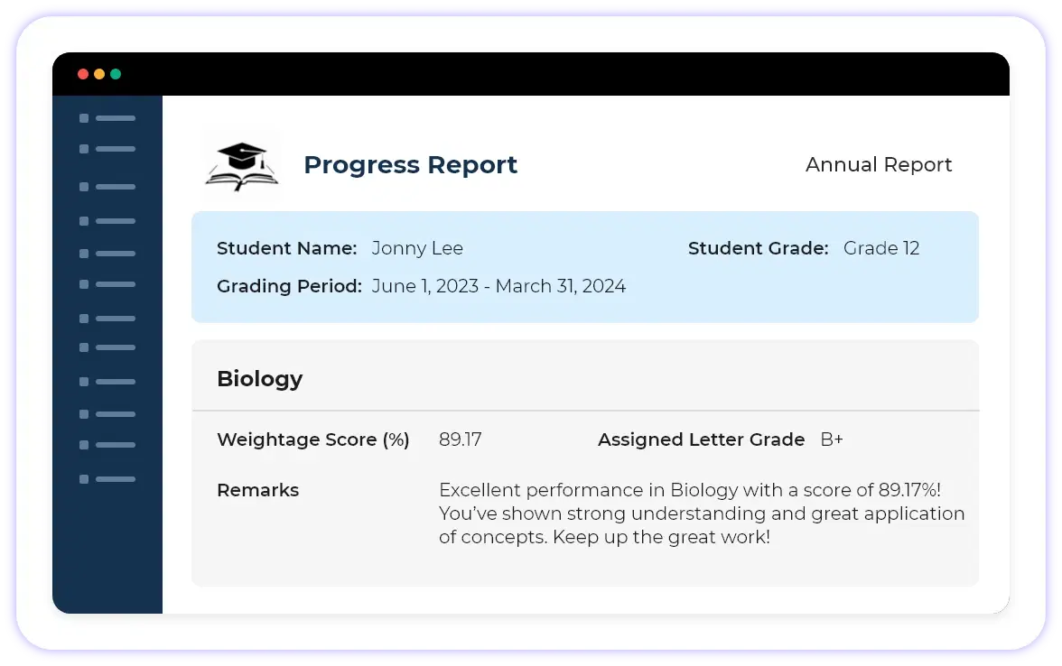 [object Object],progress reports