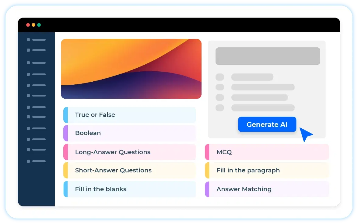 Create courses with various media types,[object Object]