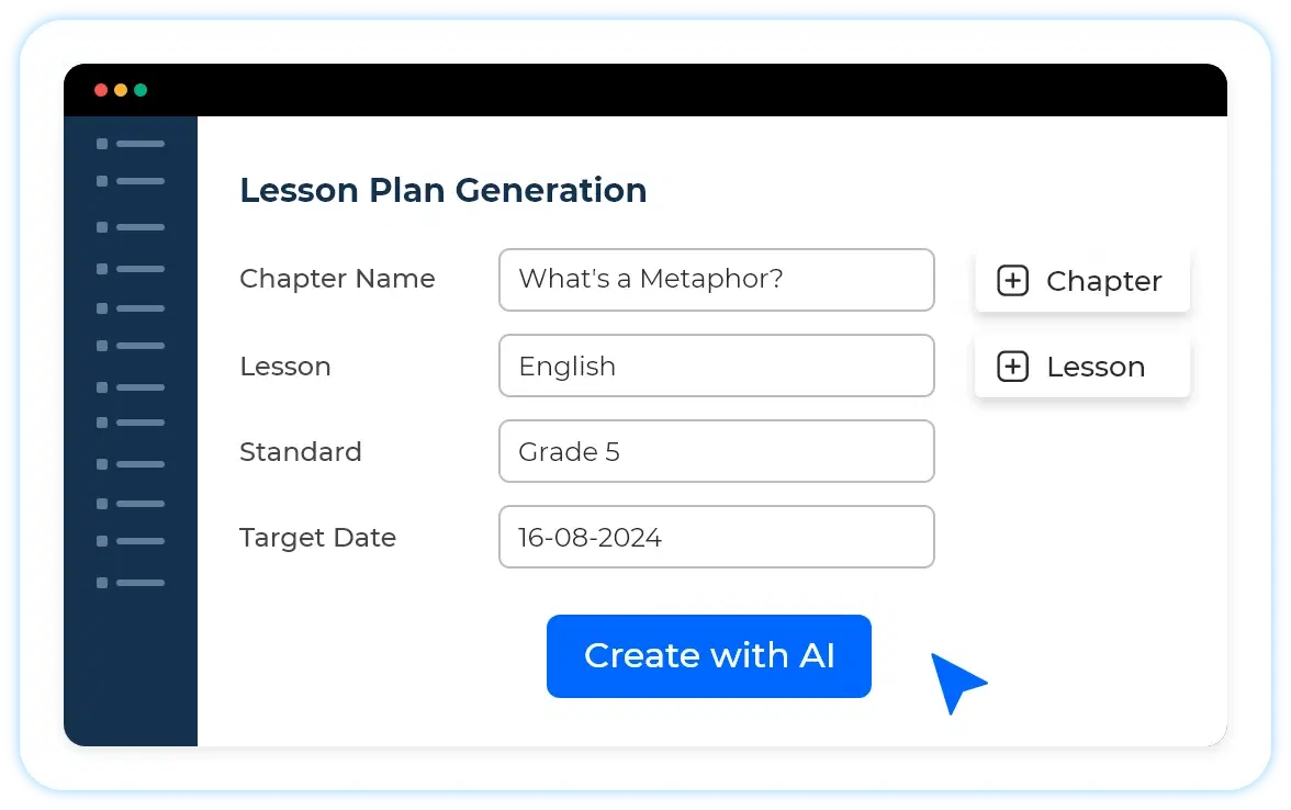 Create ,[object Object], lesson plans tailored to individual needs