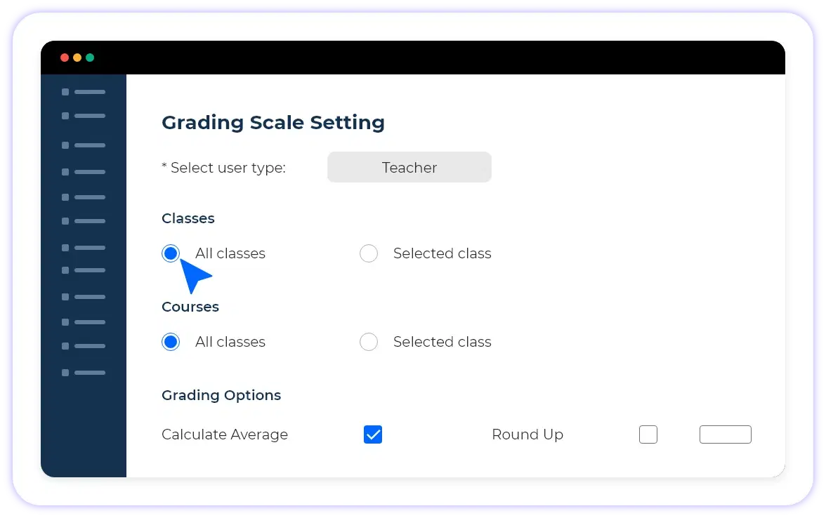 Customizable school settings for,[object Object]